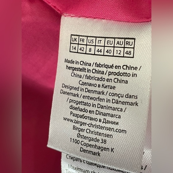 Rotate Herlina Mini Dress Size 8‎ Fuchsia Faux Leather Square Neck NWT - Picture 15 of 16